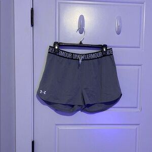 Under Armour Gray Athletic Shorts with Elastic Waist